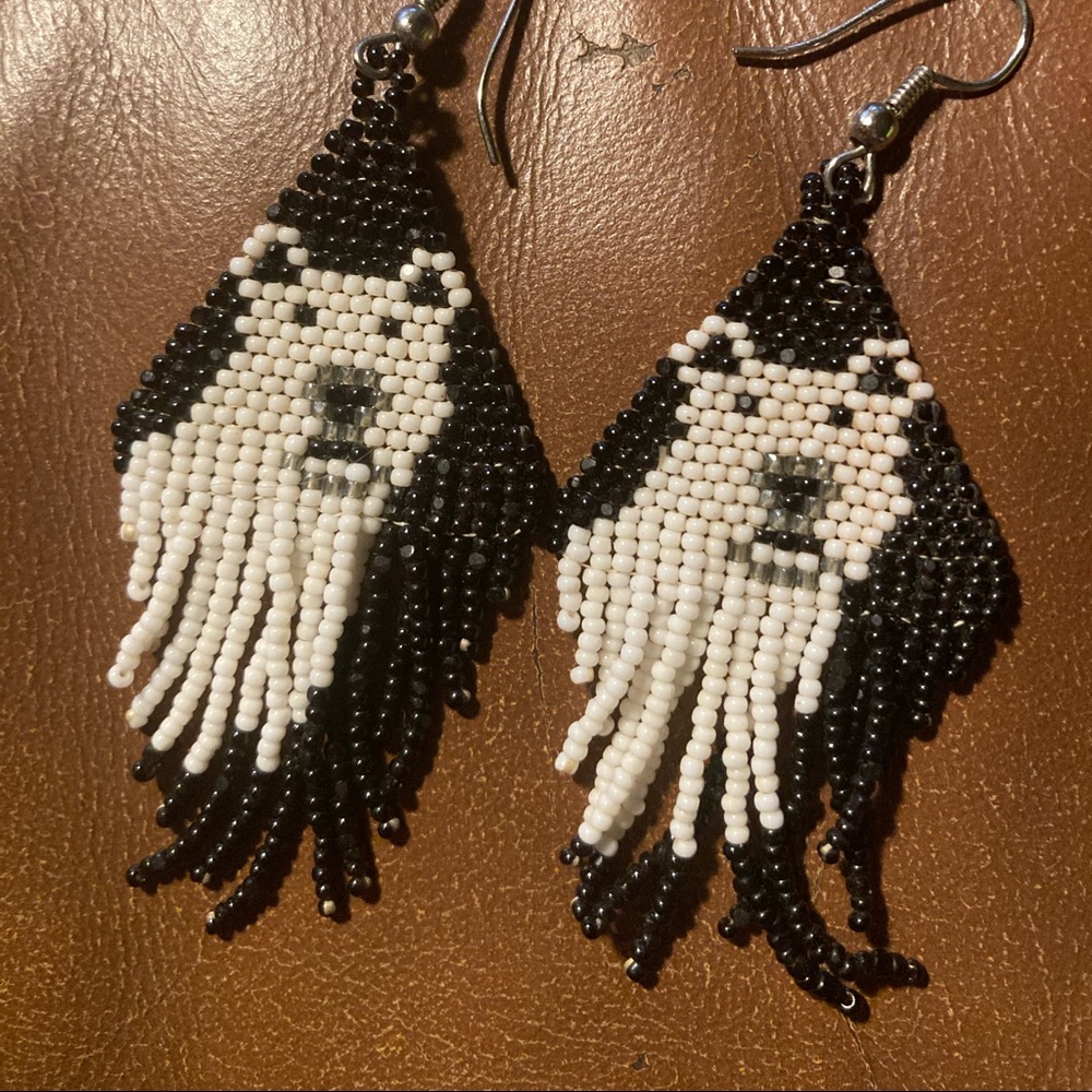 Native American Hand-beaded Earrings